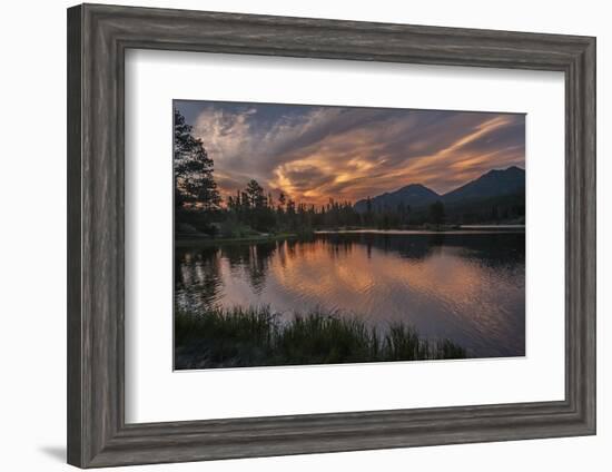 USA, Colorado, Rocky Mountain National Park. Sprague Lake at Sunset-Cathy & Gordon Illg-Framed Photographic Print