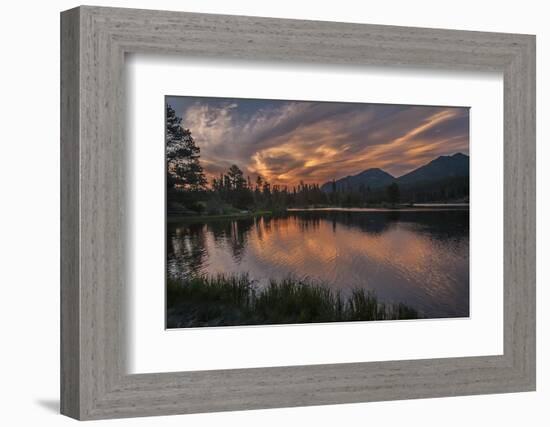 USA, Colorado, Rocky Mountain National Park. Sprague Lake at Sunset-Cathy & Gordon Illg-Framed Photographic Print