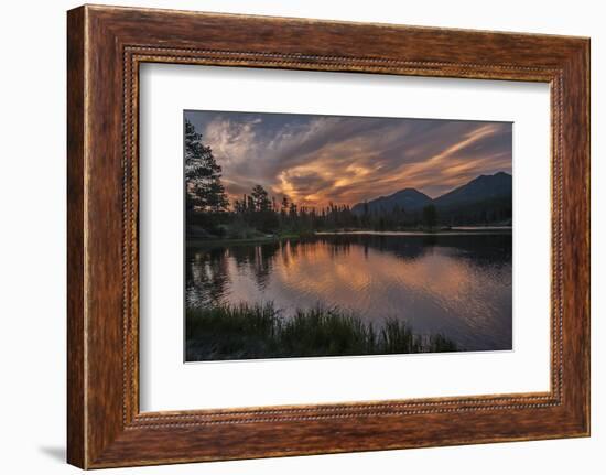 USA, Colorado, Rocky Mountain National Park. Sprague Lake at Sunset-Cathy & Gordon Illg-Framed Photographic Print