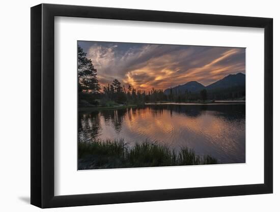 USA, Colorado, Rocky Mountain National Park. Sprague Lake at Sunset-Cathy & Gordon Illg-Framed Photographic Print