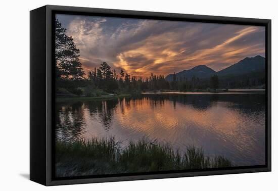 USA, Colorado, Rocky Mountain National Park. Sprague Lake at Sunset-Cathy & Gordon Illg-Framed Premier Image Canvas