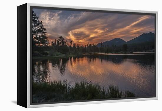 USA, Colorado, Rocky Mountain National Park. Sprague Lake at Sunset-Cathy & Gordon Illg-Framed Premier Image Canvas