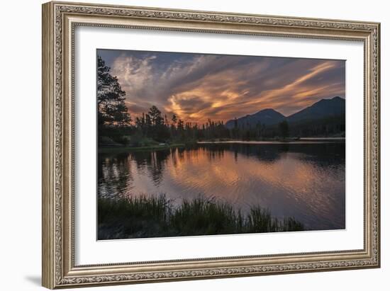 USA, Colorado, Rocky Mountain National Park. Sprague Lake at Sunset-Cathy & Gordon Illg-Framed Photographic Print