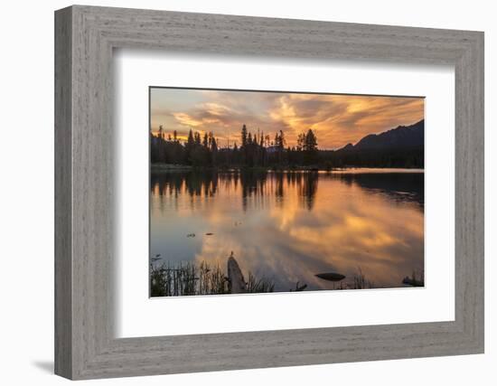 USA, Colorado, Rocky Mountain National Park. Sprague Lake at Sunset-Cathy & Gordon Illg-Framed Photographic Print