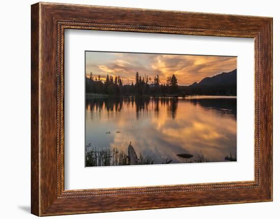 USA, Colorado, Rocky Mountain National Park. Sprague Lake at Sunset-Cathy & Gordon Illg-Framed Photographic Print