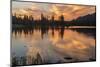 USA, Colorado, Rocky Mountain National Park. Sprague Lake at Sunset-Cathy & Gordon Illg-Mounted Photographic Print