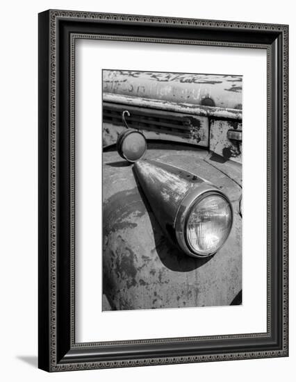 USA, Colorado. Rusty old vintage truck. Headlight detail.-Cindy Miller Hopkins-Framed Photographic Print