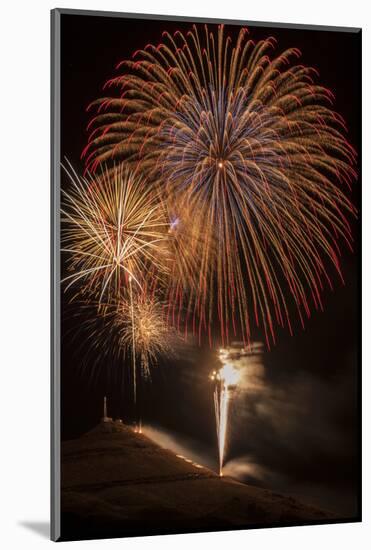 USA, Colorado, Salida. July 4th Fireworks Display-Don Grall-Mounted Photographic Print