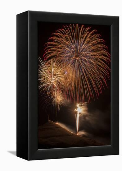 USA, Colorado, Salida. July 4th Fireworks Display-Don Grall-Framed Premier Image Canvas