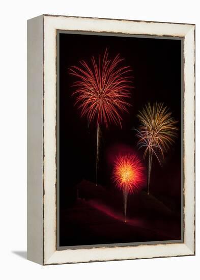 USA, Colorado, Salida. July 4th Fireworks Display-Don Grall-Framed Premier Image Canvas