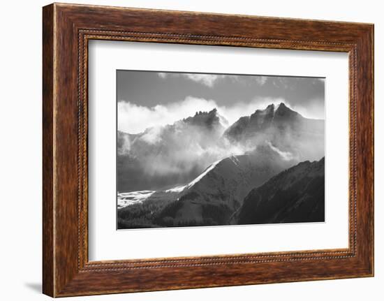 USA, Colorado, San Juan Mountains. Black and white of winter mountain landscape.-Jaynes Gallery-Framed Photographic Print