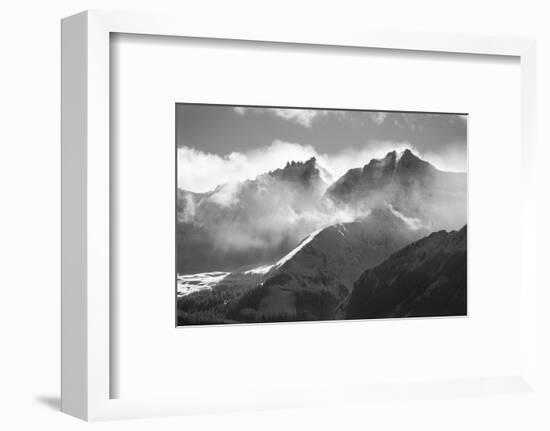 USA, Colorado, San Juan Mountains. Black and white of winter mountain landscape.-Jaynes Gallery-Framed Photographic Print
