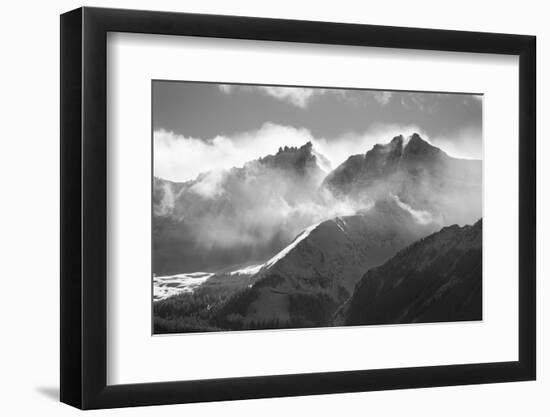 USA, Colorado, San Juan Mountains. Black and white of winter mountain landscape.-Jaynes Gallery-Framed Photographic Print