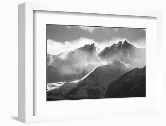 USA, Colorado, San Juan Mountains. Black and white of winter mountain landscape.-Jaynes Gallery-Framed Photographic Print