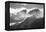 USA, Colorado, San Juan Mountains. Black and white of winter mountain landscape.-Jaynes Gallery-Framed Premier Image Canvas