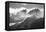USA, Colorado, San Juan Mountains. Black and white of winter mountain landscape.-Jaynes Gallery-Framed Premier Image Canvas
