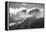 USA, Colorado, San Juan Mountains. Black and white of winter mountain landscape.-Jaynes Gallery-Framed Premier Image Canvas