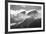 USA, Colorado, San Juan Mountains. Black and white of winter mountain landscape.-Jaynes Gallery-Framed Premium Photographic Print