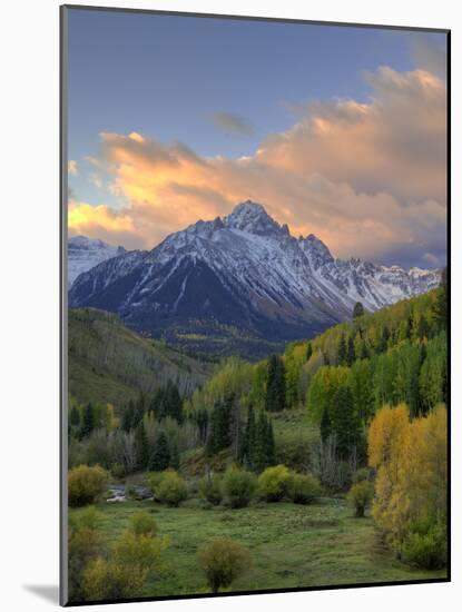 USA, Colorado, San Juan Mountains. Sunrise on mountain and valley landscape.-Jaynes Gallery-Mounted Photographic Print