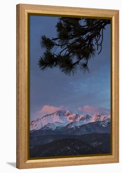 USA, Colorado. Sunrise on Pikes Peak-Don Grall-Framed Premier Image Canvas