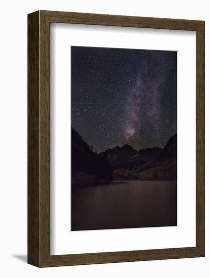 USA, Colorado. the Milky Way Above Maroon Bells Mountains and Lake-Don Grall-Framed Photographic Print