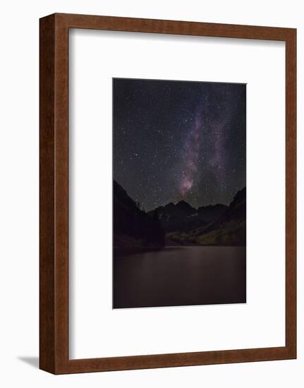 USA, Colorado. the Milky Way Above Maroon Bells Mountains and Lake-Don Grall-Framed Photographic Print