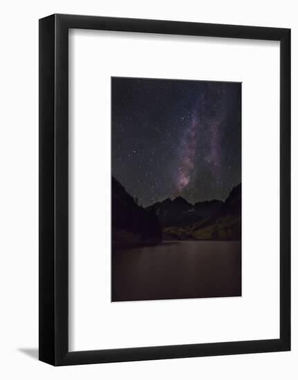 USA, Colorado. the Milky Way Above Maroon Bells Mountains and Lake-Don Grall-Framed Photographic Print