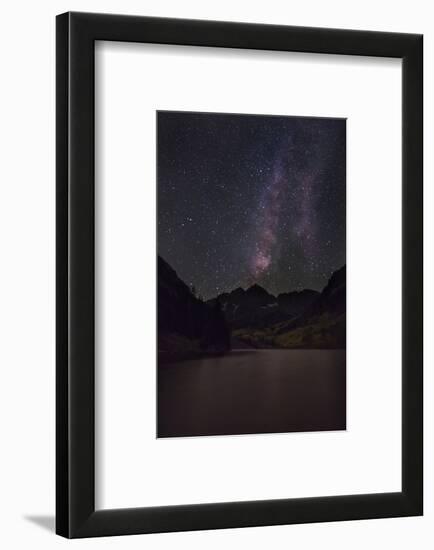 USA, Colorado. the Milky Way Above Maroon Bells Mountains and Lake-Don Grall-Framed Photographic Print