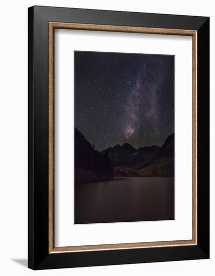 USA, Colorado. the Milky Way Above Maroon Bells Mountains and Lake-Don Grall-Framed Photographic Print