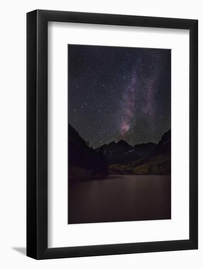 USA, Colorado. the Milky Way Above Maroon Bells Mountains and Lake-Don Grall-Framed Photographic Print