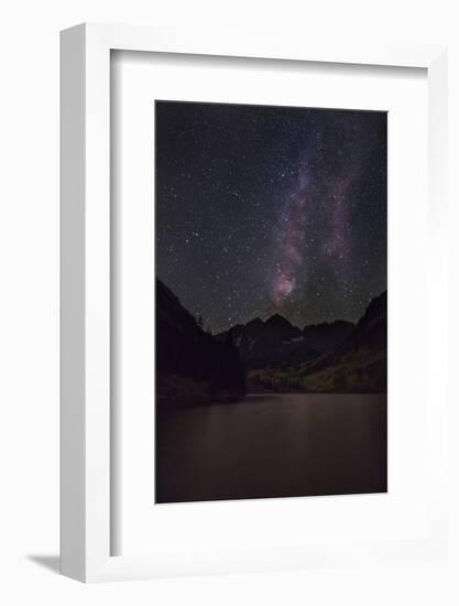 USA, Colorado. the Milky Way Above Maroon Bells Mountains and Lake-Don Grall-Framed Photographic Print
