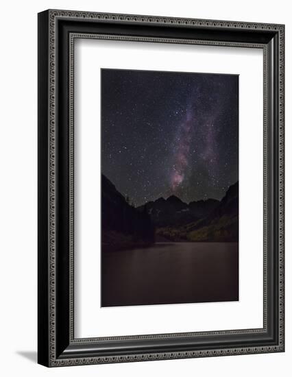 USA, Colorado. the Milky Way Above Maroon Bells Mountains and Lake-Don Grall-Framed Photographic Print