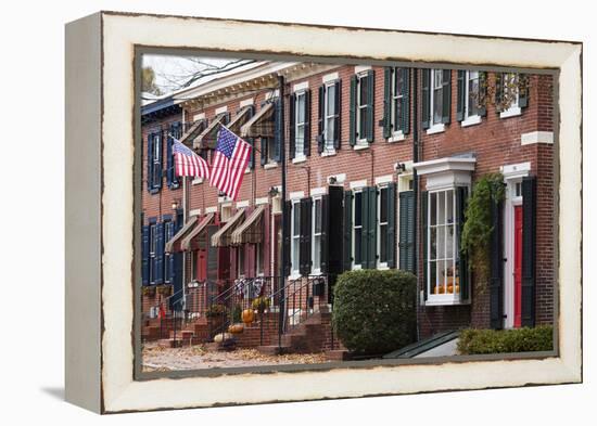 Usa, Delaware, New Castle, Historic District House Detail-Walter Bibikow-Framed Premier Image Canvas