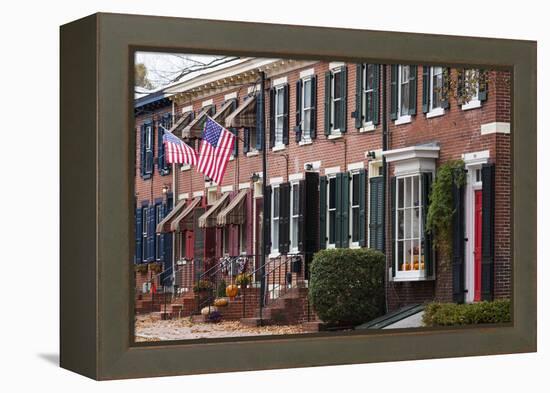 Usa, Delaware, New Castle, Historic District House Detail-Walter Bibikow-Framed Premier Image Canvas