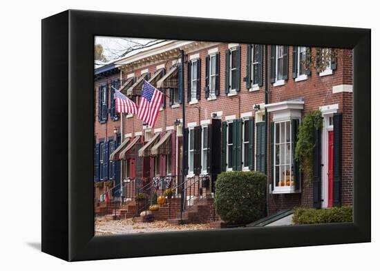 Usa, Delaware, New Castle, Historic District House Detail-Walter Bibikow-Framed Premier Image Canvas