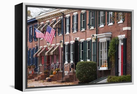 Usa, Delaware, New Castle, Historic District House Detail-Walter Bibikow-Framed Premier Image Canvas