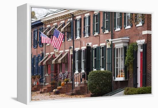 Usa, Delaware, New Castle, Historic District House Detail-Walter Bibikow-Framed Premier Image Canvas