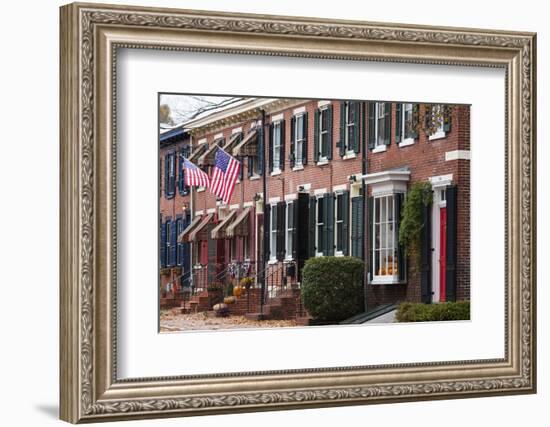 Usa, Delaware, New Castle, Historic District House Detail-Walter Bibikow-Framed Photographic Print