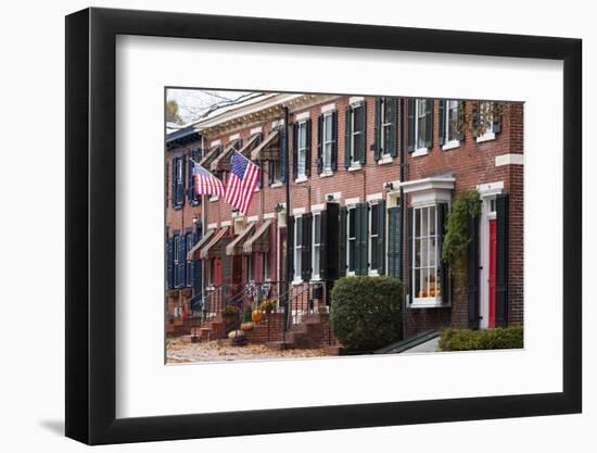 Usa, Delaware, New Castle, Historic District House Detail-Walter Bibikow-Framed Photographic Print