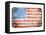 Usa Flag On Metal Texture-donatas1205-Framed Stretched Canvas