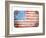 Usa Flag On Metal Texture-donatas1205-Framed Art Print