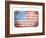 Usa Flag On Metal Texture-donatas1205-Framed Art Print