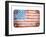 Usa Flag On Metal Texture-donatas1205-Framed Art Print