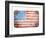 Usa Flag On Metal Texture-donatas1205-Framed Art Print