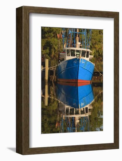 USA, Florida, Apalachicola, Shrimp Boat Docked at Apalachicola-Joanne Wells-Framed Photographic Print