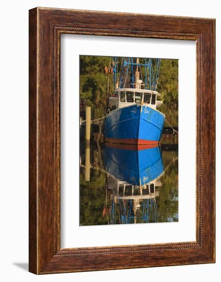 USA, Florida, Apalachicola, Shrimp Boat Docked at Apalachicola-Joanne Wells-Framed Photographic Print