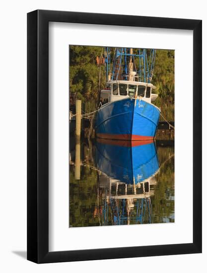 USA, Florida, Apalachicola, Shrimp Boat Docked at Apalachicola-Joanne Wells-Framed Photographic Print
