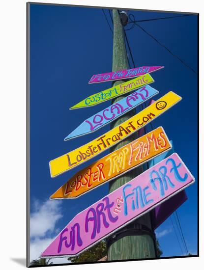 USA, Florida, Florida Keys, Islamorada, Signage, Robbie's Marina-Walter Bibikow-Mounted Photographic Print