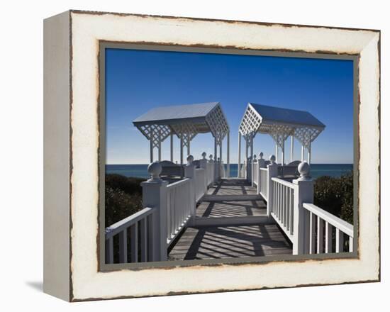 USA, Florida, Florida Panhandle, Seaside, Beach Pavillion-Walter Bibikow-Framed Premier Image Canvas