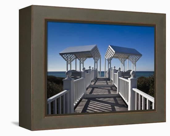 USA, Florida, Florida Panhandle, Seaside, Beach Pavillion-Walter Bibikow-Framed Premier Image Canvas